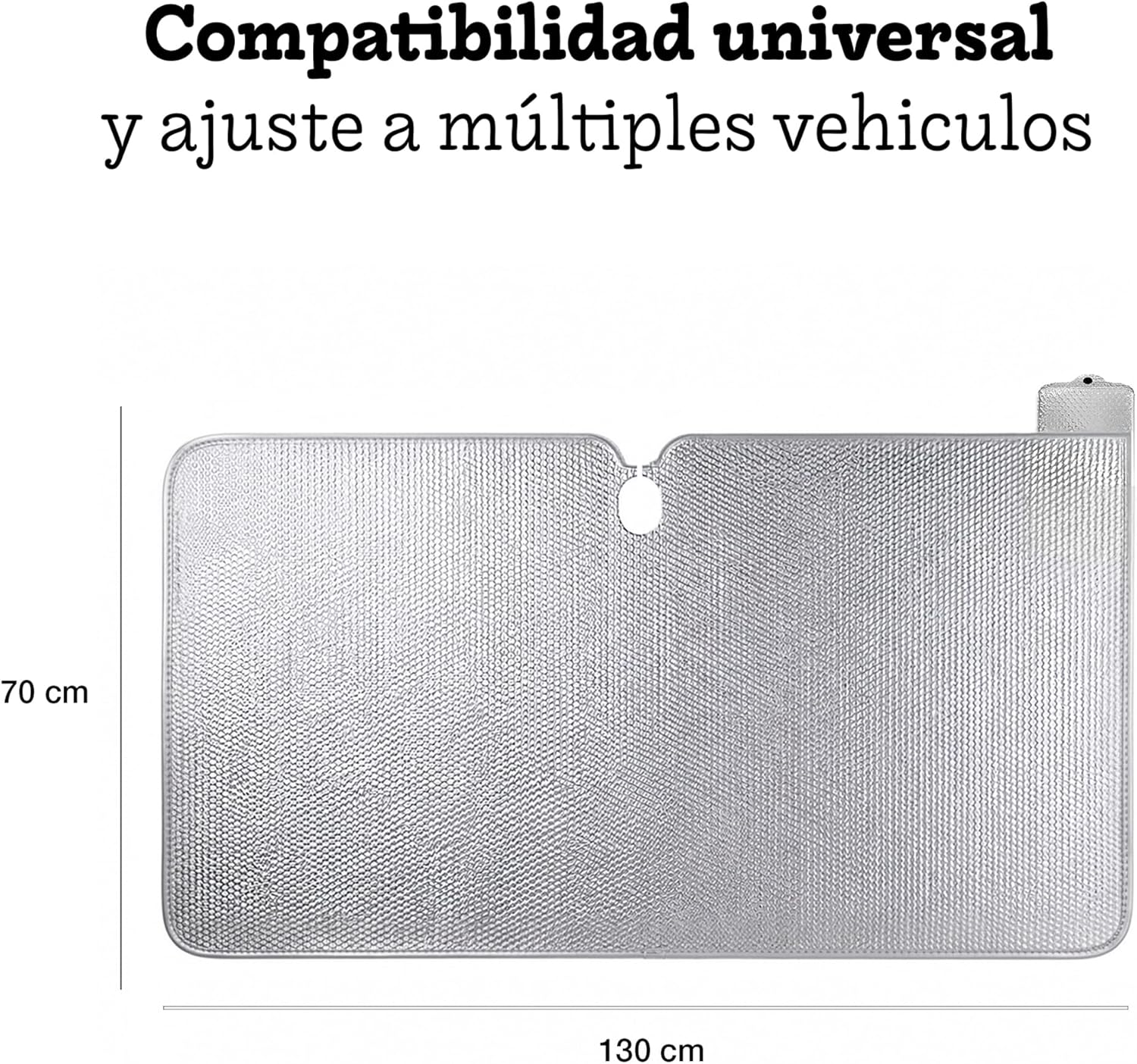 Universal Folding Front Car Sunshade, 130 x 80 cm, UV Protection